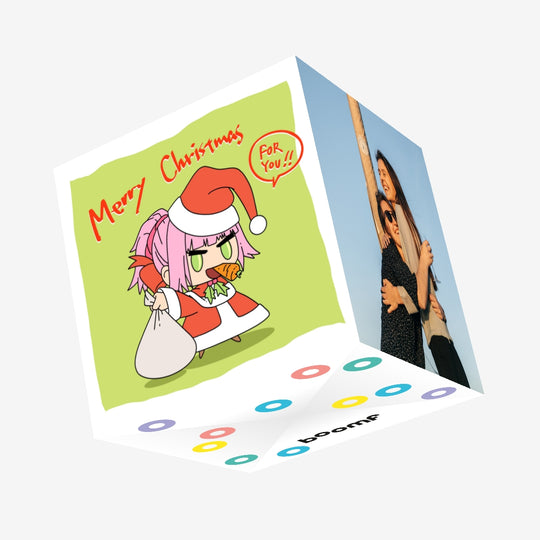 Merry Christmas Cute Padoru Meme Confetti-exploding Greetings Card