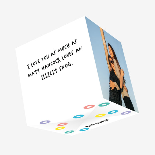 Matt Hancock Snog Confetti-exploding Greetings Card