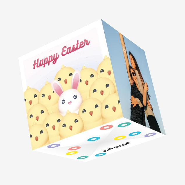 Happy Easter Chick Confetti-exploding Greetings Card