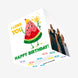Watermelon With A Flower I Love You Happy Birthday Confetti-exploding Greetings Card
