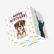 Cute Boxer Dog Happy Birthday Confetti-exploding Greetings Card