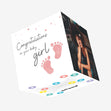 Baby Girl Confetti-exploding Greetings Card