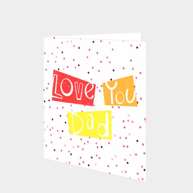 Love You Dad Dots Card