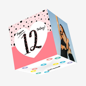 Yippee 12 Today! Birthday Confetti-exploding Greetings Card