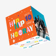 Happy 10th Birthday Hip Hip Hooray Confetti-exploding Greetings Card