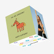 Happy Birthday You Are Horsome Funny Horse Confetti-exploding Greetings Card