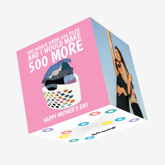 You Would Wash 500 Piles Confetti-exploding Greetings Card