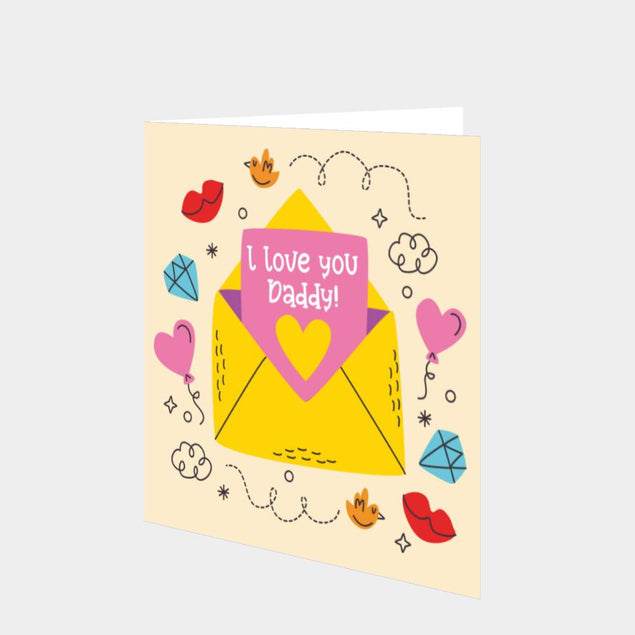 I Love You Daddy Envelope Card