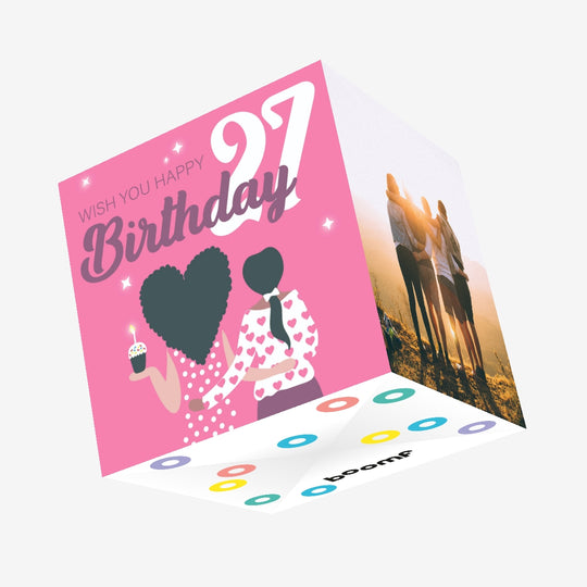 Wish You Happy 27th Birthday Confetti-exploding Greetings Card