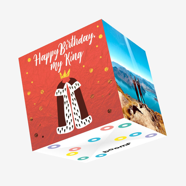 Happy Birthday My King Confetti-exploding Greetings Card