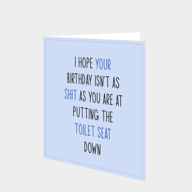 Toilet Seat Card