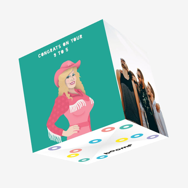 Congrats on Your 9 To 5 Dolly Parton New Job Confetti-exploding Greetings Card