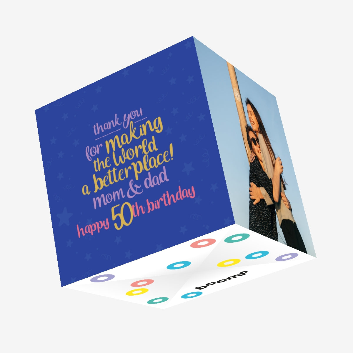 From Mom And Dad Happy 50th Birthday Confetti-exploding Greetings Card ...