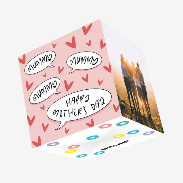 Mummy Mummy Mummy Confetti-exploding Greetings Card