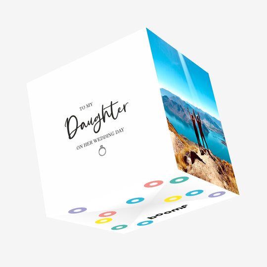 Daughter Wedding Day Confetti-exploding Greetings Card