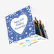 Blue Themed Heart Happy 20th Anniversary Confetti-exploding Greetings Card