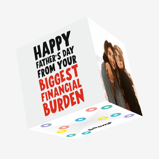 Financial Burden Confetti-exploding Greetings Card