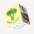 Happy Birthday Broccoli Kiss Confetti-exploding Greetings Card