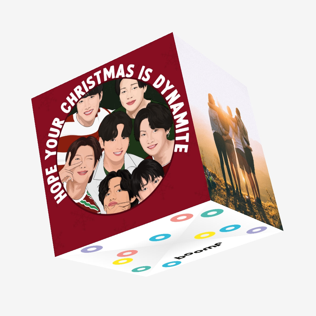 BTS Dynamite Christmas Confetti-exploding Greetings Card – Boomf
