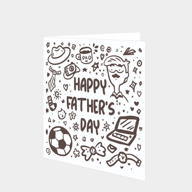 Father's Day Football Doodle Card