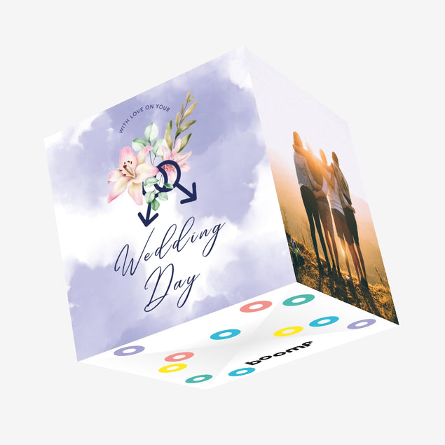 With Love Same Sex Male Wedding Confetti-exploding Greetings Card