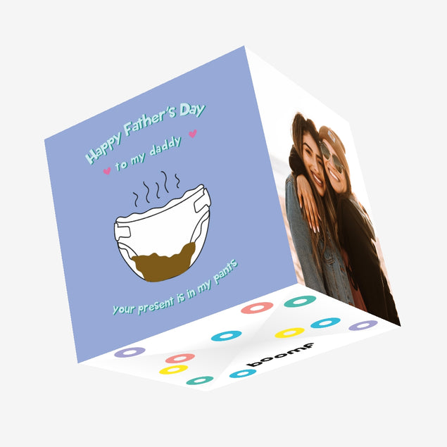 Daddy Your Present Is In My Pants Father's Day Confetti-exploding Greetings Card