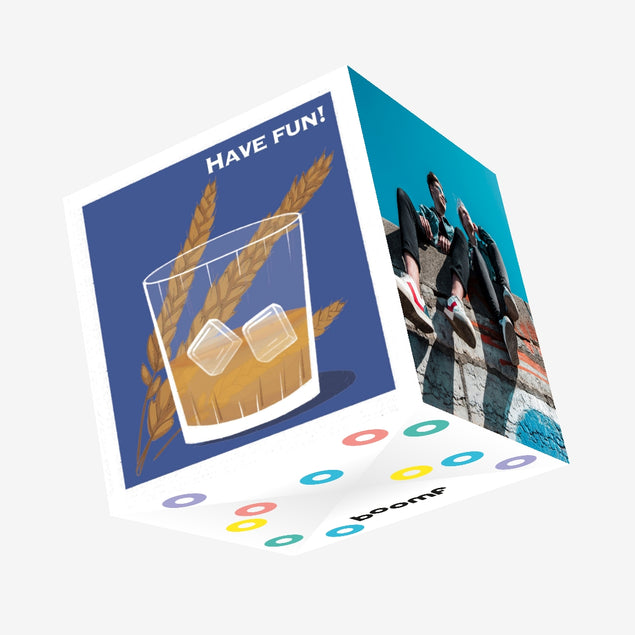 Have Fun! Glass Confetti-exploding Greetings Card