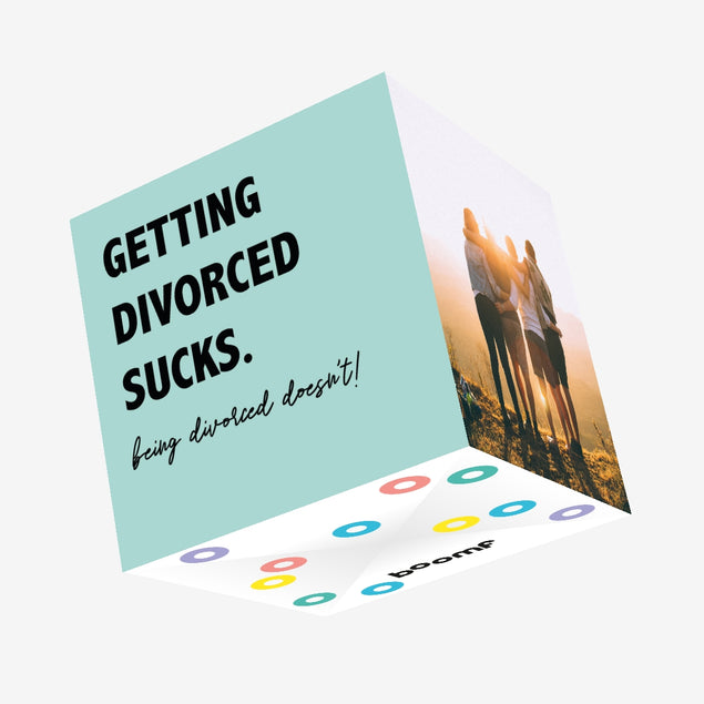 Getting Divorced Sucks Confetti-exploding Greetings Card