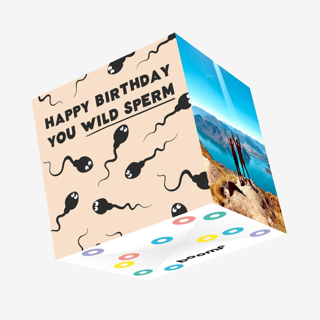 Wild Sperm Birthday Confetti-exploding Greetings Card