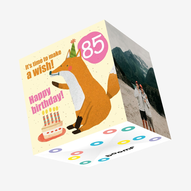 Make a Wish 85th Birthday Confetti-exploding Greetings Card