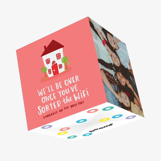 Sorted Wi-Fi New Home Confetti-exploding Greetings Card