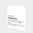 Wonderful Dad Review Birthday Card
