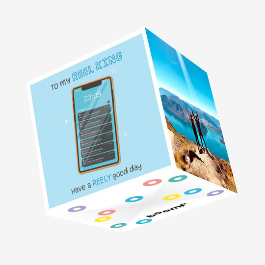 Reel King Confetti-exploding Greetings Card