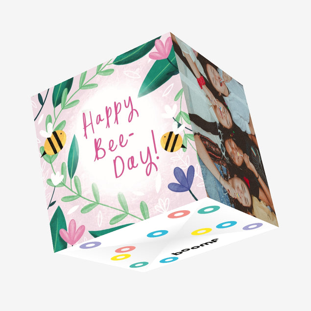 Happy Bee Day Confetti-exploding Greetings Card