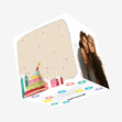 Blank Happy Birthday Cakes Confetti-exploding Greetings Card