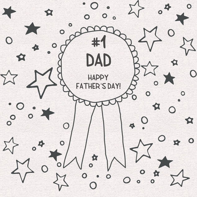 #1 Dad Doodle Card