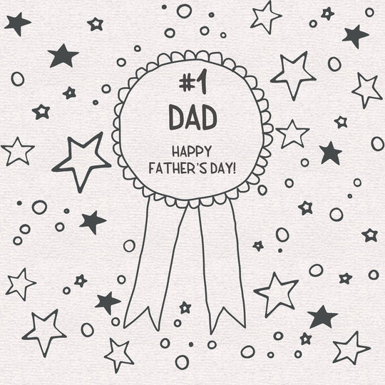 #1 Dad Doodle Card