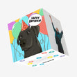 Festive Labrador Happy Birthday Confetti-exploding Greetings Card