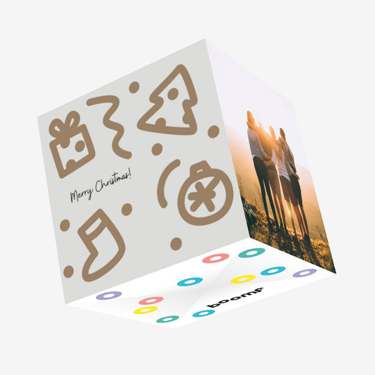 Merry Christmas Abstract Christmas Stuff Confetti-exploding Greetings Card