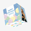 Blue Balloons Uncle Birthday Confetti-exploding Greetings Card