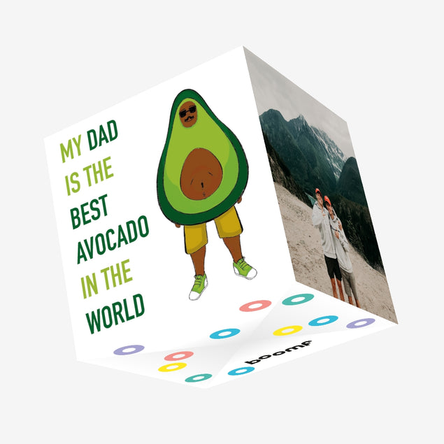 Dad Best Avocado In The World Confetti-exploding Greetings Card