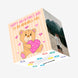Happy Valentine's Day Adorable Girl Cute Teddy Bear Confetti-exploding Greetings Card