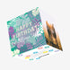 Happy Birthday Niece Aquamarine Tropical Leaves Confetti-exploding Greetings Card