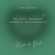 Happy Emerald Wedding Anniversary To Mum And Dad