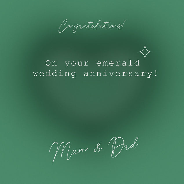 Happy Emerald Wedding Anniversary To Mum And Dad