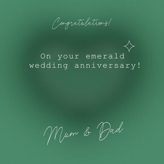 Happy Emerald Wedding Anniversary To Mum And Dad