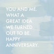 Blue Background Cute Happy Anniversary Gift Card