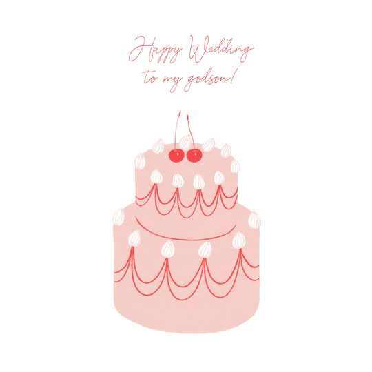 Cherry Cake Happy Wedding To My Godson
