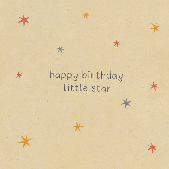 Happy Birthday Little Star Card