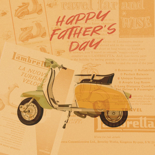 Lambretta Scooter Father's Day Card